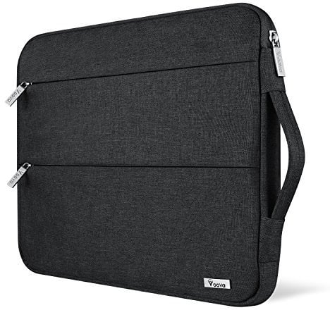 Voova Laptop Sleeve Case 13 13.3 Inch for MacBook Air 13 M1/M2/M3 2020-2024, MacBook Pro 13/14, Waterproof Slim Computer Bag Cover with Handle and Accessory Pocket, Black