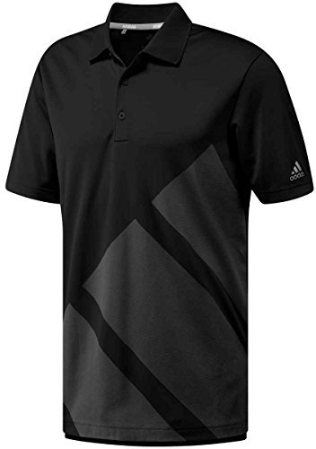 adidas Golf Herren Poloshirt Bold 3-Streifen Medium Schwarz