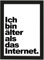 Deqosy Poster DIN A4 ICH Bin ÄLTER ALS DAS Internet, gerahmt mit schwarzem Bilderrahmen, Geschenk, Geschenkidee, Geburtstagsgeschenk, Poster mit Rahmen, Kunstdruck, Typographie (Internet)