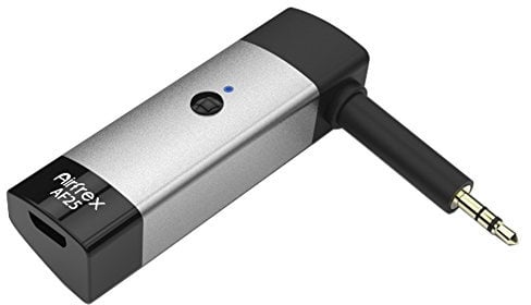 Airfrex Wireless Bluetooth Receiver Adapter with Bass Boost Feature and Built in Headphone Amplifier and Mic for Bose QuietComfort 25 (QC25) Headphone, Bose QC25 Replacement Cable/Cord Adaptor