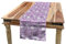 ABAKUHAUS Retro Tischläufer, Digitales Floral Design, Esszimmer Küche Rechteckiger Dekorativer Tischläufer, 40 x 180 cm, Lavendel Lila