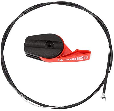 Gaszug für Rasenmäher 65 Zoll mit Schalthebelgriff für Rasenmäher für Garten (Farbe: Rot)