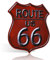 Metall-Blechschild Route 66, Vintage, rustikal, für Garage, Mann und Höhle, Wanddekoration