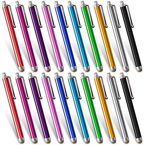 XMONKEY Eingabestift mit Mesh-Spitze und Aluminium-Körper für Touchscreen, kompatibel mit iPad, iPhone, Smartphone und Tablet mit kapazitivem Touchscreen, 20 Stück