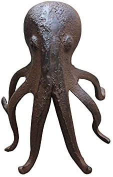 YGAKX Estatuas para decoración del hogar Arte Hierro Fundido Adornos de Pulpo de Hierro Forjado Adornos de Pulpo Retro Apenado decoración del hogar comestibles