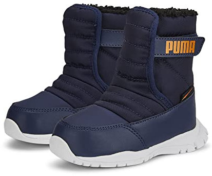 PUMA Nieve Boot WTR AC Inf, Unisex-Kinder Sneaker, Peacoat-Vibrant ORANGE,
