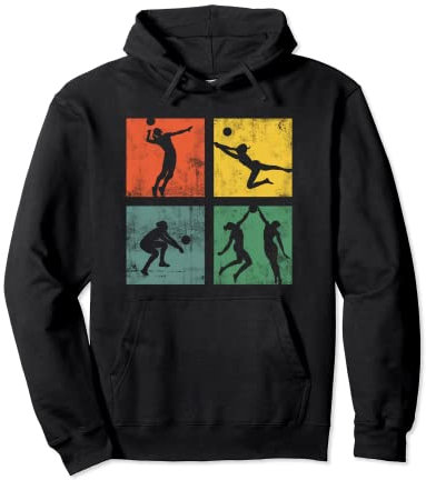 Volleyball Beachvolleyball Volleyballerin Vintage Frauen Pullover Hoodie