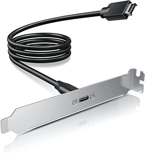 GRAUGEAR Adaptateur Type C Femelle vers A-Key, Prise en Charge USB 3.2 Gen2 Gen2 x 2 20 Gbps, câble d'extension USB-C, Longueur du câble 50 cm, tête Key-A 20 Broches