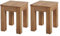 Krok Wood 2X Hocker aus Massivholz 35x35x45 cm (Bonn Eiche)
