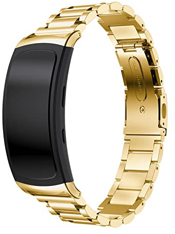 Gheper Cinturino in Metallo compatibile con Samsung Gear Fit2 Pro SM-R365/Gear Fit2 SM-R360 Sostituzione rapida del cinturino in acciaio inossidabile per Gear Fit 2/Gear Fit 2 Pro
