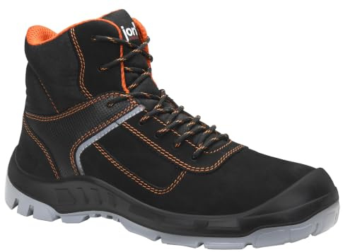 ELTEN jo_COLOUR orange Mid S3 | Sicherheitsschuhe für Damen & Herren, Stahlkappe, leicht, atmungsaktiv