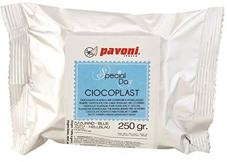 Zuckerpapier24® Modellier Schokolade von Pavoni Italia® 250 gramm (Blau) [cpaz250]