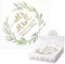 Yumcute 40 Stück Hochzeitsservietten Mr Mrs - 3-lagig 33x33 cm Mit Eukalyptus Blättern, Vintage für Party und Tischdeko