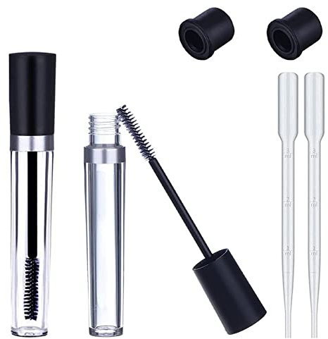 Tube Mascara Vide avec Brosse pour Cils - Conteneurs de Maquillage, Baguette et Pipette De Transfert Jetables
