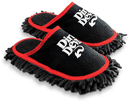 Dirt Devil Reinigungsslipper, Mikrofaser, waschbar, Staubschuhe, für Boden, Haare, Haus und Sockelleisten, MD95000, Schwarz