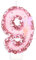 Geburtstagskerzen Zahlen 9, Schmetterling Kerzen Geburtstag, Personalisierte Geburtstagskerzen Kinder, Rosa Tortendeko 9 Geburtstag, Glitzernde Kuchendeko für KinderGeburtstags, Erwachsenen-Jubiläum