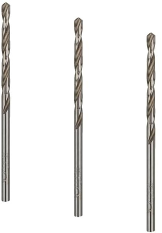 Bosch 2608595056 Din338 HSS-G Metal Drill Bit, 3.2mm x 36mm x 65mm, Silver (Pack of 3)