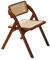 Mgchowue Rattan-Klappstühle, Außenbereich Hölzernes Retro Klappbarer Stuhl, Zuhause Balkon Draußen Chair Sitz, Esszimmer Holz/Rattan-Stuhl Leichter (Color : Style 2)