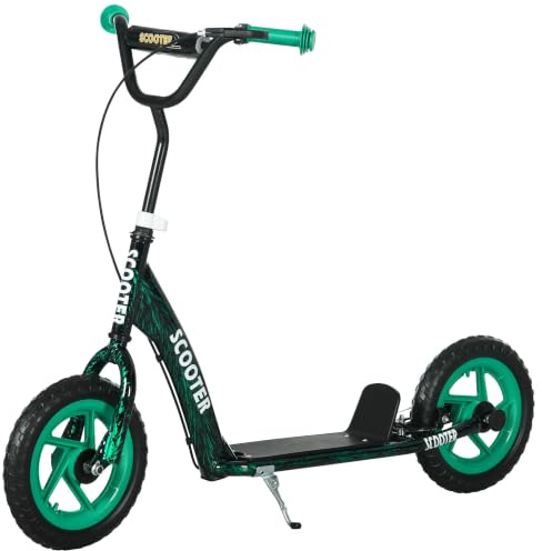 AIYAPLAY Trottinette Enfant 6 à 12 Ans Grandes Roues Ø 30cm | Scooter Enfant, Hauteur Réglable, Frein Arrière, Béquille