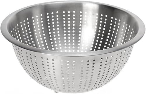 MGE - Égouttoir - Passoire Cuisine avec Base - Tamis Micro Perforée - Passoire pour Riz, Spaghetti, Nouilles, Légumes - Acier Inoxydable - Ø 28 cm