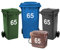 Rubigo 4 x Bin Numbers for Wheelie Bins, 0-99, 17.5cm Dustbin Stickers, Easy Application Stick On Number Stickers - Weatherproof Self Adhesive Vinyl (65)