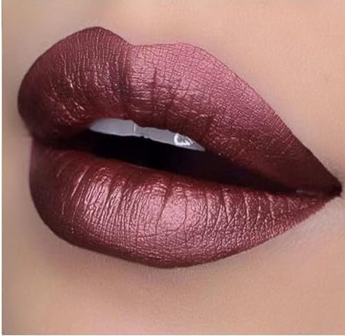 Wasserfester Lippenstift von INTEROOKIE – langanhaltende metallische Lippenfarbe und Glasur. Nicht verblassende metallische Lippenfarbe und Glasur für dauerhaften Halt (NACKTER SCHIMMER)