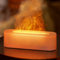 OKYUK Flame Fire Diffuser Humidifier, 7 Colors Changing Oil Diffuser, Ultra-Quiet Aroma Essential Oils Aromatherapy Diffusers for Large Room, Bedroom, Office (White)