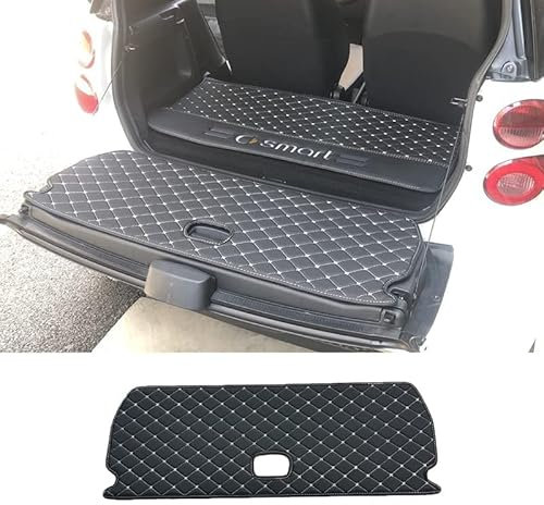 wasserdichte Kofferraumabdeckung aus Leder, Für Smart Fortwo 451 453, Kofferraummatte für Die Hintere Tür, Heckklappenkastenpolster, Schmutzabweisendes Innendekorationszubehör,451