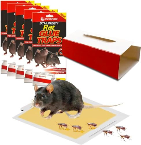 Avilia Set di 10 Trappole Adesive per Topi, Insetti e Scarafaggi - Sicure e Senza Veleni, Facili da Usare per Interni ed Esterni - con Colla Super Potente e Formula Aromatizzata
