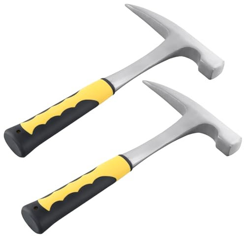 JIAYUET 2 Pack 24oz Pointed Geological Hammer, 30cm Geology Rock Pick Brick Hammer for Mining, Prospecting, Geologist