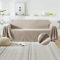 TAOTAOGO Sofa Überwurfdecke für 2/3/4 Sitzer, L-förmige Ecksofas, Einfarbige Chenille Sofaüberzug, Waschbar Sofaüberwurf, Ganzjährig Nutzbar Couchüberzug mit Quasten C Khaki 180x380cm