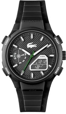 Lacoste Montre Quartz Multifonction Analogique-Digitale pour homme Collection LC33 avec Bracelet en silicone