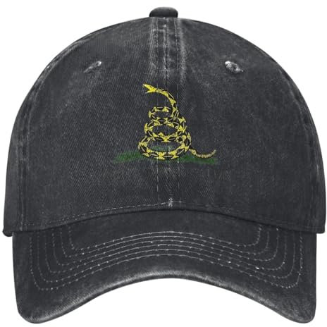 Baseballmütze Unisex Gadsden Flagge Don't Tread On Me Libertäre Casual Baseballkappe Gelbe Schlange Trucker Hut Snapback Cap Frauen Männer y2k Baseballkappen Geschenk