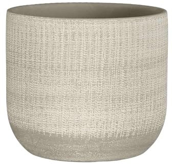 Mica Decorations Blumentopf Florian - 20x20x18 cm - Terrakotta - Hellgrau