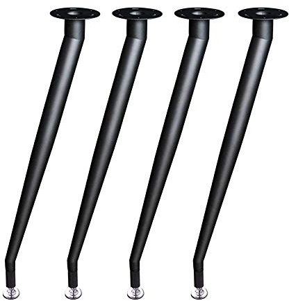 Schmiedeeiserne Tischbeine, 4 Stück, schräge Kegel-Tischbeine für Glas-Couchtisch, anpassbarer Möbelfußständer