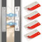 4pcs Magnetic Door Catch, Cupboard Door Magnets, Stainless Steel Magnetic Cabinet Latches, Self Adhesive Magnetic Strip Cabinet Door Magnets for Wardrobe Closet Door Closing