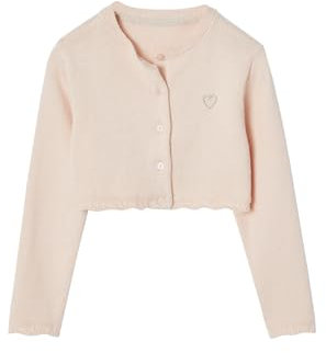 VERTBAUDET Gilet boléro Fille en Maille Pointelle Rose pâle 10A