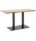 Esstisch Eichenfinish MDF mit Metallgestell | Esszimmertisch Beige Holzoptik für 6 Personen | Küchentisch Industriedesign | Designertisch Zumba Schlankes Profil | 150x70 cm mit 2,5cm Tischplatte