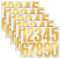 Yuomeaz 5 Sheets Gold Adhesive Numbers, 3 Gold Stick on Numbers, 0-9 Vinyl Waterproof Number Stickers for Bins, Mailbox, Signs, Address, House