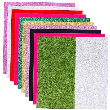 Housoutil 100stücke Buntes Glitzerpapier Farben Fantastisches Bastelmaterial Für Diy-projekte Einladungskarten Geschenke Und Mehr