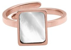 Heideman Ring Lenya Damen offen verstellbar Edelstahl mit Perlmutt | Verstellbarer Ring, schöne Geschenkidee für Partnerin oder beste Freundin, hautfreundlich, nickelfrei, alltagstauglich