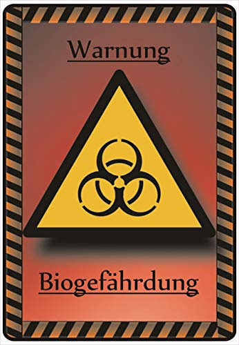 Schild Hinweisschild Hinweis Warnung Biogefährdung Bio Gefahr Vorsicht SOS
