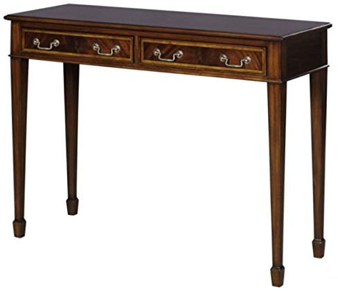 Casa Padrino Jugendstil Mahagoni Konsole Braun 102,5 x 36,3 x H. 78,6 cm - Luxus Jugendstil Konsolentisch mit 2 Schubladen