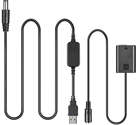Raeisusp 5V-8.4V AC-PW20 USB Kabel + NP-FW50 Dummy Akku für Sony a7S a7k a7II a7R a7RII a6300 a3000 a5000 a5100 a6000 Alpha7