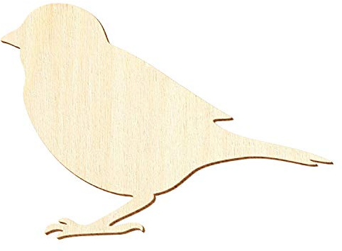 Holz Spatz - Deko Basteln 3-50cm, Größe:6cm, Pack mit:50 Stück