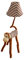 Niedliche Dekorative Tier Gestreifte Niedliche Affe Stehlampe Kreative Cartoon Augenschutz Schlafzimmer Wohnzimmer Kinderzimmer Geschenklampe（Cartoon-Taste/Dimmen） AA+