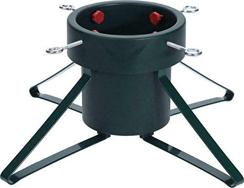 GEEZY Christmas Tree Stand for Real Trees - Green Metal Frame, Adjustable Trunk Diameter 5 to 14cm, Max Tree Height 2.8m, Water Tank 2.8L - Christmas Tree Base Xmas Tree Stand Christmas Tree Holder
