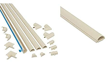 D-Line 2010KIT003 4-Meter Micro Trunking Multipack, Magnolia – 20mm (W) x 10mm (H) - 1 Meter Length - Magnolia