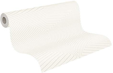 Daniel Hechter Vliestapete geometrische Tapete 10,05 m x 0,53 m creme weiß 375221 37522-1, creme, weiß