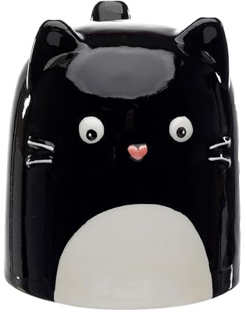 Puckator Feline Fine Cat Upside Down Ceramic Shaped Tea Coffee Mug - Funny Home Accessories Cute Gifts for Girlfriend Large Mugs for Men Women Hot Drinks Cups Presents Secret Santa Gift Cup Set